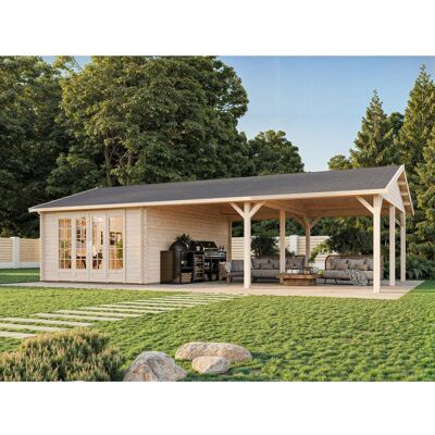 Palmako Gartenhaus Irene 956 x 550 cm Lackiert Dunkelgrau-Weiß FSC® Palmako Gartenhaus Irene 956 x 550 cm Lackiert Dunkelgrau-Weiß FSC®