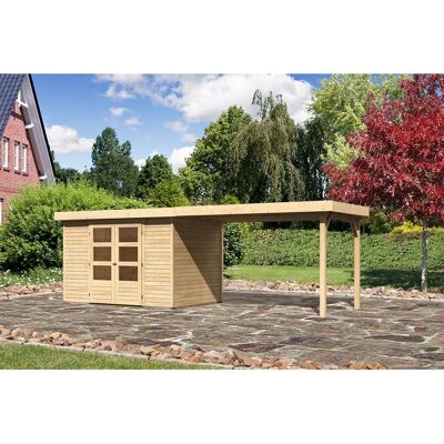 KARIBU Askola 4 - Gartenhaus, Nordischer Fichte, Flachdach KARIBU Askola 4 - Gartenhaus, Nordischer Fichte, Flachdach