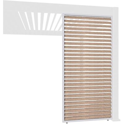 Weide Holzoptik Lamellenwand Für Pergola Aus Aluminium 3 Maße1.23 Meter Weide Holzoptik Lamellenwand Für Pergola Aus Aluminium 3 Maße1.23 Meter