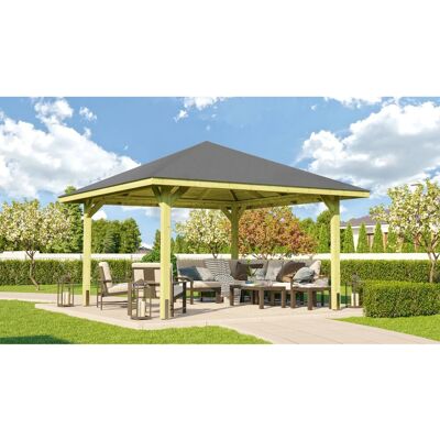 Weka Holz-Pavillon Paradies imprägniert 357 cm x 357 cm Größe 4 Weka Holz-Pavillon Paradies imprägniert 357 cm x 357 cm Größe 4