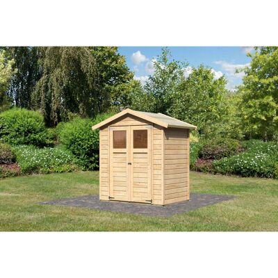 Karibu Holz-Gartenhaus Östersund Natur Satteldach Unbehandelt 177 cm x 120 cm Karibu Holz-Gartenhaus Östersund Natur Satteldach Unbehandelt 177 cm x 120 cm