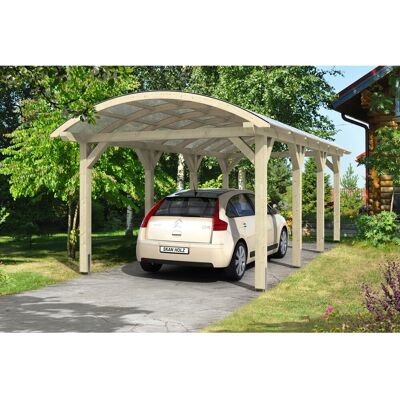 SKANHOLZ Beiger Carport - Franken, 376x755cm, 293cm hoch - Carport SKANHOLZ Beiger Carport - Franken, 376x755cm, 293cm hoch - Carport
