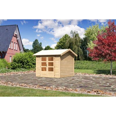 Karibu Holz-Gartenhaus Timra Naturbelassen Satteldach 240 cm x 244 cm Karibu Holz-Gartenhaus Timra Naturbelassen Satteldach 240 cm x 244 cm