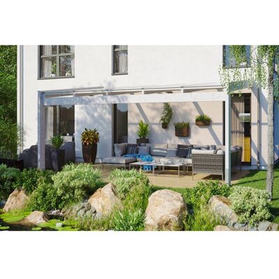 Skanholz Novara Weiß Leimholz Gartenterrassendach Skanholz Novara Weiß Leimholz Gartenterrassendach