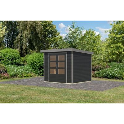 Karibu Gartenhaus Diego 3 C Anthrazit/Graualuminium 209 x 238 x 213 cm Karibu Gartenhaus Diego 3 C Anthrazit/Graualuminium 209 x 238 x 213 cm
