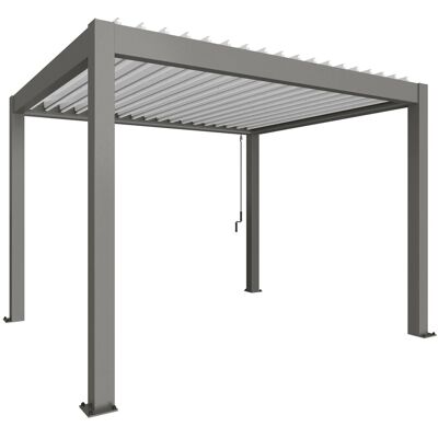 Biohort Pergola 3,5 m x 3 m Quarzgrau-Metallic/Weiß Biohort Pergola 3,5 m x 3 m Quarzgrau-Metallic/Weiß