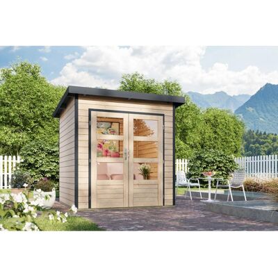 Karibu Gartenhaus Domingo 1 A Natur-Anthrazit Karibu Gartenhaus Domingo 1 A Natur-Anthrazit