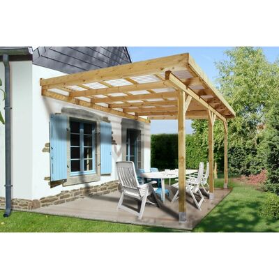 Weka 671 Gr.4 Holz Terrassendach - Wetterfest, Stabil, 514x306cm Weka 671 Gr.4 Holz Terrassendach - Wetterfest, Stabil, 514x306cm