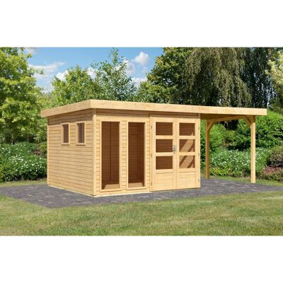 Karibu Gartenhaus Maradi 6 m. Anbaudach Naturbelassen 216 x 298 x 302 cm Karibu Gartenhaus Maradi 6 m. Anbaudach Naturbelassen 216 x 298 x 302 cm