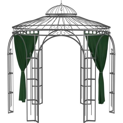 Eleo Vorhänge Polyester Dunkelgrün 2er-Set für Pavillon Eleo Vorhänge Polyester Dunkelgrün 2er-Set für Pavillon