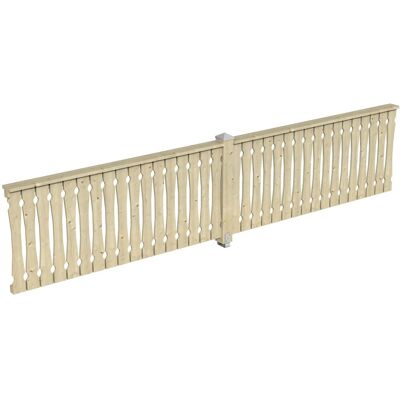 Skanholz Nordische Fichte Balkonbrüstung - 96cm Hoch, 465cm Breit - Außen-Holzbrüstung Skanholz Nordische Fichte Balkonbrüstung - 96cm Hoch, 465cm Breit - Außen-Holzbrüstung