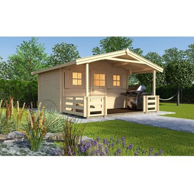 Weka Holz-Gartenhaus Satteldach Unbehandelt 380 cm x 514 cm Weka Holz-Gartenhaus Satteldach Unbehandelt 380 cm x 514 cm