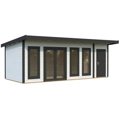 Palmako Holz-Gartenhaus Aurelia Pultdach Weiß Lackiert 670 cm x 300 cm 19,2 m² Palmako Holz-Gartenhaus Aurelia Pultdach Weiß Lackiert 670 cm x 300 cm 19,2 m²