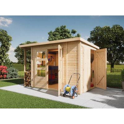 Karibu Gartenhaus Flexi 19 mm Pultdach Naturbelassen 4,42 m² Karibu Gartenhaus Flexi 19 mm Pultdach Naturbelassen 4,42 m²