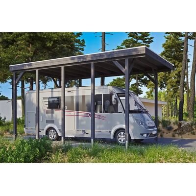 SKANHOLZ Friesland Caravan Carport - Dunkelgrau - 397x708cm SKANHOLZ Friesland Caravan Carport - Dunkelgrau - 397x708cm