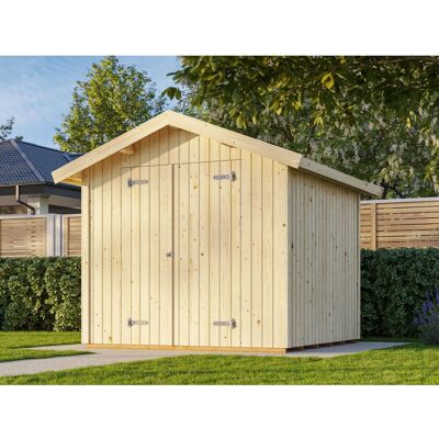 Palmako Gerätehaus Nils 233 x 239 cm Lackiert Hellgrau FSC® Palmako Gerätehaus Nils 233 x 239 cm Lackiert Hellgrau FSC®