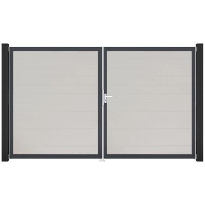 GroJa Tor 2-flg. Basicline Schmal Weiß Rahmen DB703 306 cm x 180 cm DIN Rechts GroJa Tor 2-flg. Basicline Schmal Weiß Rahmen DB703 306 cm x 180 cm DIN Rechts