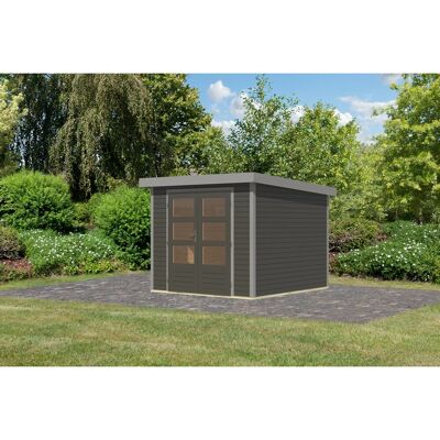 Karibu Gartenhaus Diego 3,5 B Terragrau/Graualuminium 209 x 238 x 242 cm Karibu Gartenhaus Diego 3,5 B Terragrau/Graualuminium 209 x 238 x 242 cm