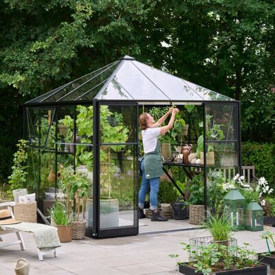 Halls Qube Square Garten-Gartenhaus - 6,3m², Schwarz Aluminium Halls Qube Square Garten-Gartenhaus - 6,3m², Schwarz Aluminium