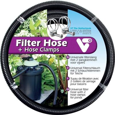 Velda Teich Filterschlauch 5 Meter schwarz 32 mm mit 2 Schlauchklemmen, Filter Velda Teich Filterschlauch 5 Meter schwarz 32 mm mit 2 Schlauchklemmen, Filter