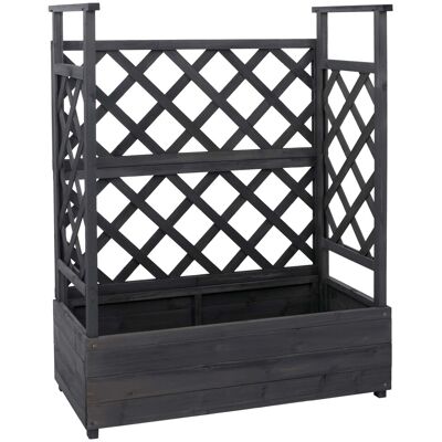MCW Hochbeet P67 Rankhilfe Spalier Holz 114x85x44cm Anthrazit-Grau MCW Hochbeet P67 Rankhilfe Spalier Holz 114x85x44cm Anthrazit-Grau