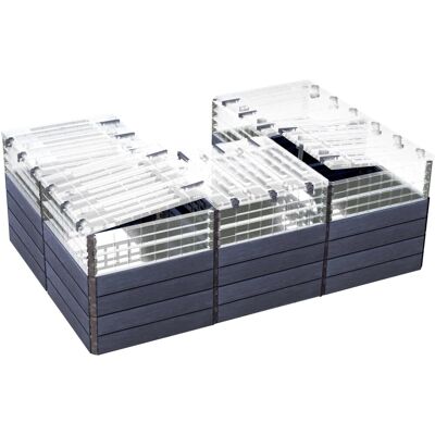 Garantia Hochbeet-System U Turbo Plus Ergo Quadro 80 cm x 240 cm x 160 Wood Garantia Hochbeet-System U Turbo Plus Ergo Quadro 80 cm x 240 cm x 160 Wood