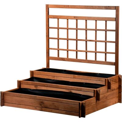Dobar 3-Etagen-Hochbeet Peru inkl. Pflanzfolie mit Rankgitter FSC® Dobar 3-Etagen-Hochbeet Peru inkl. Pflanzfolie mit Rankgitter FSC®