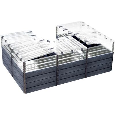 Garantia Hochbeet-System U Turbo Plus Ergo Quadro 80 cm x 240 cm x 160 Stone Garantia Hochbeet-System U Turbo Plus Ergo Quadro 80 cm x 240 cm x 160 Stone