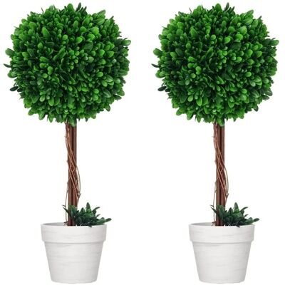 HOMCOM Künstliche Pflanzen 2er-Set mit Blumentopf HOMCOM Künstliche Pflanzen 2er-Set mit Blumentopf
