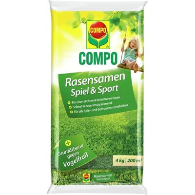 Compo Rasensamen Spiel und Sport 4 kg für 200 m² Compo Rasensamen Spiel und Sport 4 kg für 200 m²