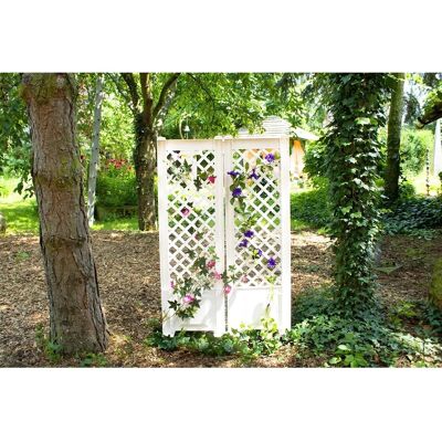 KHW Spalier mit Erdspieß 2er-Set 43 cm Weiß KHW Spalier mit Erdspieß 2er-Set 43 cm Weiß