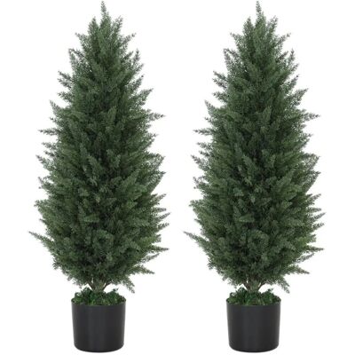 HOMCOM Künstliche Zypresse 2er-Set Groß 90 cm HOMCOM Künstliche Zypresse 2er-Set Groß 90 cm
