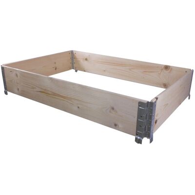 BigDean Palettenrahmen Aufsetzrahmen Stapelrahmen Europalette LxBxH ca. 120x80x19,5 cm Holzrahmen Palettenaufsatz Industrie Warenfluss BigDean Palettenrahmen Aufsetzrahmen Stapelrahmen Europalette LxBxH ca. 120x80x19,5 cm Holzrahmen Palettenaufsatz Industrie Warenfluss