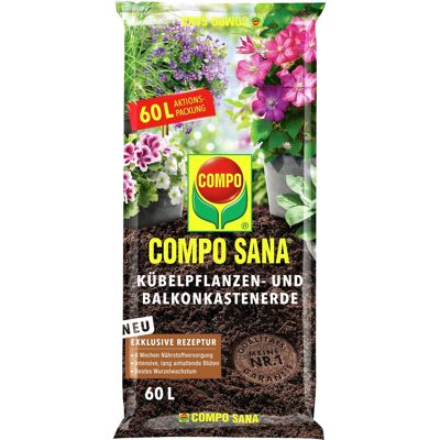 Compo GmbH COMPO SANA Bio-Topf- und Balkonkraft-Erde - 60L Compo GmbH COMPO SANA Bio-Topf- und Balkonkraft-Erde - 60L