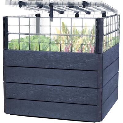 Garantia Hochbeet-System Turbo Plus L Ergo Quadro 80 cm x 80 x cm x 80 cm Stone Garantia Hochbeet-System Turbo Plus L Ergo Quadro 80 cm x 80 x cm x 80 cm Stone