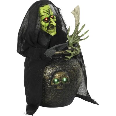 HOMCOM Animierte Halloween-Dekoration Metall Polyester 27 x 28 x 47 cm Schwarz HOMCOM Animierte Halloween-Dekoration Metall Polyester 27 x 28 x 47 cm Schwarz
