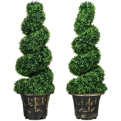 HOMCOM Künstliche Pflanzen 2er-Set mit Blumentopf 90 cm HOMCOM Künstliche Pflanzen 2er-Set mit Blumentopf 90 cm