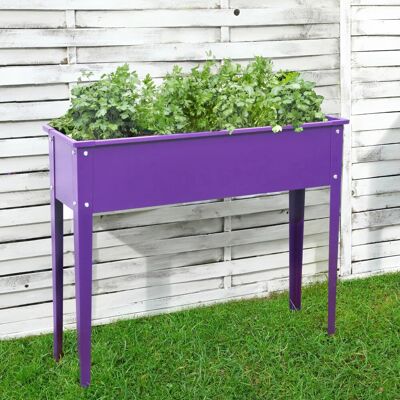 Floraworld Metall-Hochbeet - 100x30x80cm, Lila Glänzend Floraworld Metall-Hochbeet - 100x30x80cm, Lila Glänzend