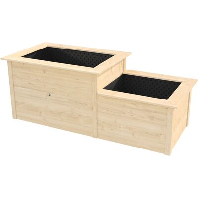 Weka 2-Stufen-Hochbeet 205 cm x 79 cm x 81 cm Natur Weka 2-Stufen-Hochbeet 205 cm x 79 cm x 81 cm Natur