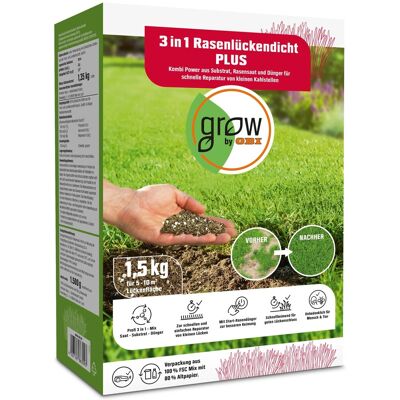 GROW by OBI OBI 3 in 1 Rasenlückendicht Plus 1,5 kg GROW by OBI OBI 3 in 1 Rasenlückendicht Plus 1,5 kg