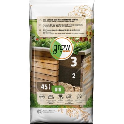 GROW by OBI BIO Garten- und Hochbeeterde torffrei, 45l GROW by OBI BIO Garten- und Hochbeeterde torffrei, 45l