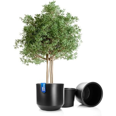 BigDean 2X Blumentopf Style Ø 58 Cm Anthrazit Mit Herausnehmbaren Innentopf Wetterfester Blumenkübel Aus Bruchsicherem Kunststoff Pflanzkübel Groß BigDean 2X Blumentopf Style Ø 58 Cm Anthrazit Mit Herausnehmbaren Innentopf Wetterfester Blumenkübel Aus Bruchsicherem Kunststoff Pflanzkübel Groß