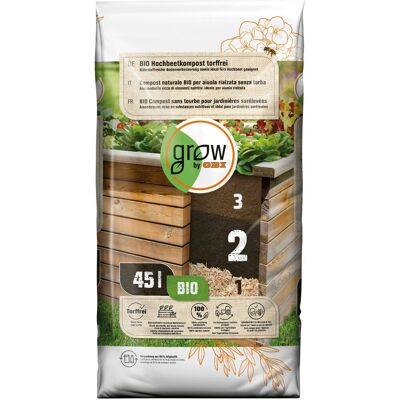 GROW by OBI BIO Hochbeetkompost torffrei, 45l GROW by OBI BIO Hochbeetkompost torffrei, 45l