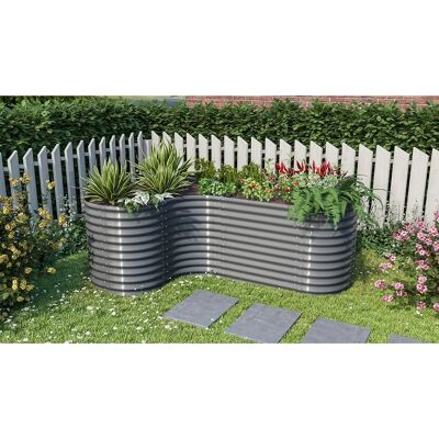 Vitavia Erweiterung Curve für Hochbeet Basic Dunkelgrau Vitavia Erweiterung Curve für Hochbeet Basic Dunkelgrau