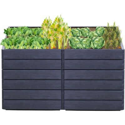 Garantia Hochbeet-System 2 L Ergo Quadro 75 cm x 160 cm x 80 cm Wood Garantia Hochbeet-System 2 L Ergo Quadro 75 cm x 160 cm x 80 cm Wood