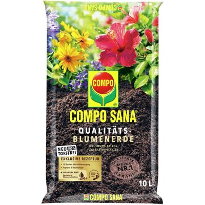 Compo Sana Qualitäts-Blumenerde Torffrei 10 l Compo Sana Qualitäts-Blumenerde Torffrei 10 l
