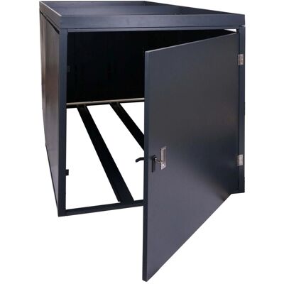 MCW 2er-Fahrradgarage mit Pflanzkasten L56b Verzinkter Stahl 123x113x208cm Anthrazit MCW 2er-Fahrradgarage mit Pflanzkasten L56b Verzinkter Stahl 123x113x208cm Anthrazit
