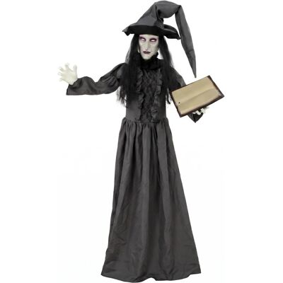 HOMCOM Halloween-Hexe Metall Polyesterfaser 70 x 18 x 180 cm Dunkelgrau HOMCOM Halloween-Hexe Metall Polyesterfaser 70 x 18 x 180 cm Dunkelgrau