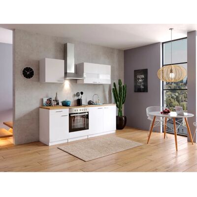 Respekta Küchenzeile KB210WWC 210 cm Weiß Respekta Küchenzeile KB210WWC 210 cm Weiß