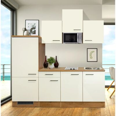 FlexWell Exclusiv Flex-Well Exclusiv Küchenzeile Vintea 210 cm Magnolia-Lancelot Oak FlexWell Exclusiv Flex-Well Exclusiv Küchenzeile Vintea 210 cm Magnolia-Lancelot Oak